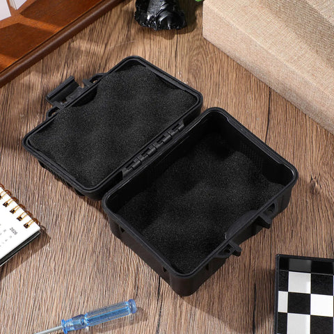 Open Hella Sturdy Portable Plastic Toolbox With Foam Padding, showing black foam interior for parts organization.