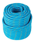 Double Braided Arborist Rope 0.55 Inch By 125 Feet Static Rope For Tree Work Camping Halyard Swing Sailing Blue Built Tough 8400 Lbs