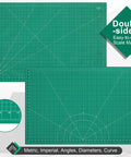 Beefed Up Super Dense 24 By 36 Inch Large Self Healing Rotary Cutting Mat featuring double-sided grid design and scale marks