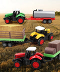 3 Pack Farm Tractor Toys With Trailers Diecast Alloy Tractors And Trucks For Kids Great Gift For Toddlers Boys Ages 3 To 8