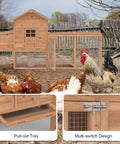 Wooden Chicken Coop for 2 to 5 Chickens Outdoor Hen House Poultry Hutch With Weatherproof Roof Durable Fir Wood Construction