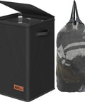 Foldable Laundry Hamper Basket With Lid And Removable Bag Black Durable Lightweight Polypropylene Tote For Dirty Clothes Keeps Odors In