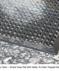 Close-up of Non Slip Rubber Doormat 2 Pack Heavy Duty Anti Fatigue Drainage Floor Mats For Indoor Outdoor Use 24x36 with water drainage