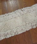 Heavy Hitter 36 Inch Washable Cotton Dust Mop Refill Head For Boss Grade Cleanup No Fuss Sweeper Pad fits standard frames on wood floor.