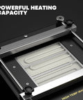 Close-up of Pro Grade No Frills Digital Soldering Hot Plate showing infrared ceramic heating element with sturdy frame.