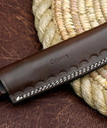 Top Grain Leather Knife Sheath For Fixed Blade Knives Built To Last Belt Carry Holster Vertical Knife Holder For 6 Inch Blades Up To 1.5