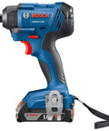 18V 1/4 Inch Hex Impact Driver Kit With 2Ah Battery, High Torque Up To 1,400 In-Lbs, Lightweight Cordless Tool Side View