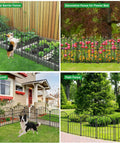 30 Pack Decorative Garden Fence Panels 17 Inch High Thirty One And A Half Foot Long Rustproof Metal No Dig Fence