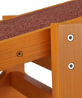 Close-up of Durable Wooden Dog Seesaw For Training And Agility Suits Big And Small Breeds With A Stable Pinewood Frame And Non Slip Rubber Coating