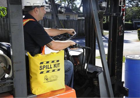 Top Tier Universal Spill Kit 4 Pack Ride Ready Grab And Go Emergency Response Set In Dang Tough High Visibility Yellow Totes With Reflective Stripes For Quick Oil And Chemical Spills