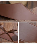 Close-up of Dope Renaissance Obi Belt With Snatched Medieval Leather Corset Style Game Changing Wide Cinch Strap, showing V-shaped cut and lacing.