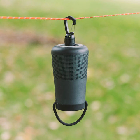 Camp Carabiner For Hanging Towels, Lights, Packs And Small Gear On 550 Paracord With 1/4-20 Attachment Point, 360 Degree Swivel