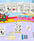 24 Pack STEM Kit Bundle For Kids 6 In 1 Treasure Box shown with project instructions and wooden parts for ages 8 to 12.