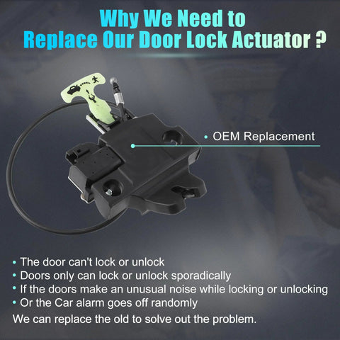 Diagram of Subaru Legacy And Outback 2010 To 2014 Rear Liftgate Lock Actuator With Cable Replacement showing key features.