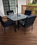 Semi Transparent Outdoor Wood Stain And Sealer In One For Decks Fences And Siding Water Based 1 Gallon Dark Walnut With UV Protection on deck