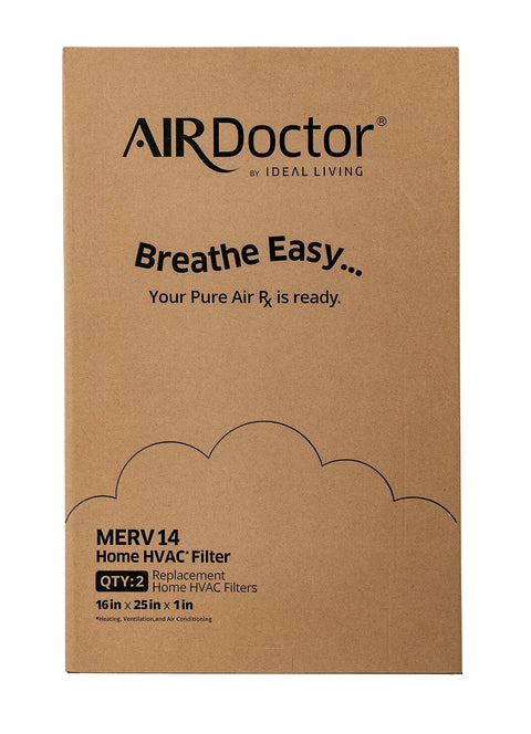 MERV 14 Pleated HVAC Filter Includes 2 Filters Per Pack Captures 96% Of Pollutants From 1 To 3 Microns Shields Your HVAC System