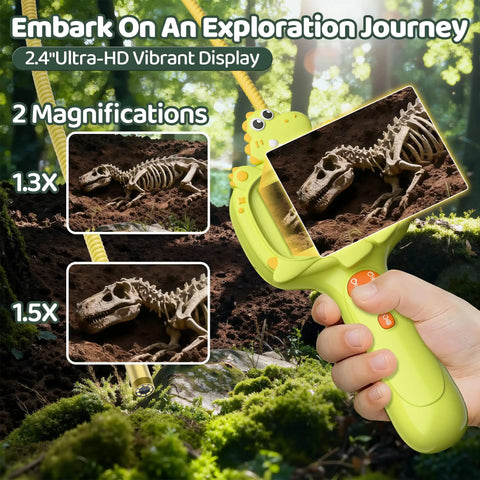 Kids Borescope Snake Camera Toy With Waterproof Flexible Tube Lights And Two Point Four Inch Screen in outdoor setting