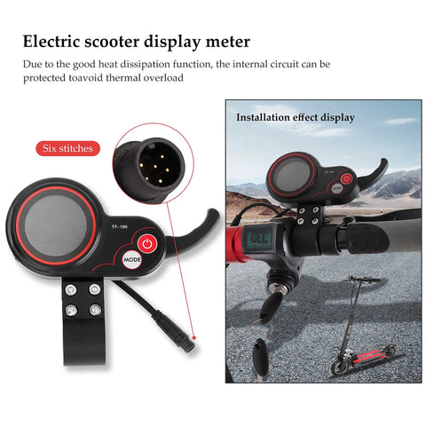 Thumb Throttle With Display 48V TF 100 Panel For Kugoo M4 Electric Scooter Rock Solid Waterproof ABS Display Controller That Shows Speed Gear Power Plug And Play Easy Install Built To Last For A Smooth Ride