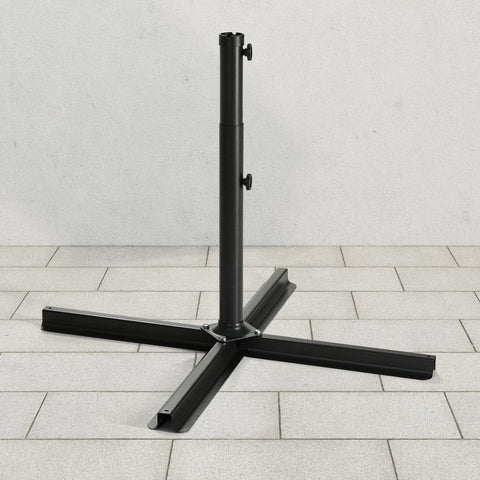 Universal Heavy Duty Patio Umbrella Cross Brace Stand For Outdoor Umbrellas, Aluminum Construction, Fits 9ft And 10ft Models