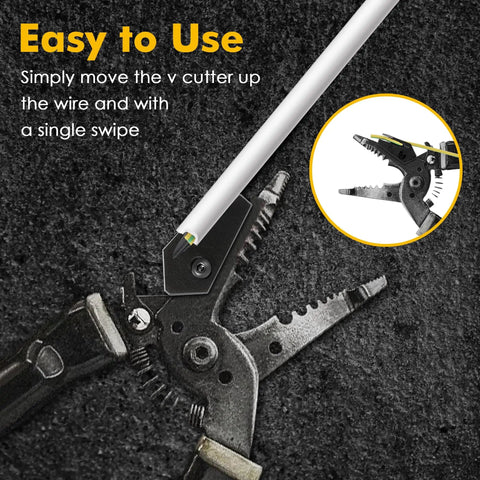 2 Pack V Cutter Cable Stripper Knife Attachment For NM And NMSC Wires, Stainless Steel Wire Cutter Tool, Black, Easy Use