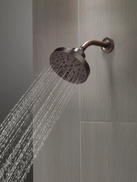 Oil Rubbed Bronze 5-Spray Shower Head With H2Okinetic Technology, Raincan Round Showerhead, Venetian Bronze 52668-RB 1.75 GPM.