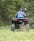 ATV with Beefy 28 Inch ATV UTV Disc Plow Harrow With Universal 2 Inch Receiver Mount Delivers Deep Tillage Tight Turning