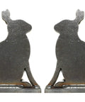 Two Piece 1/4 Inch Thick A36 Steel Rabbit Silhouette Targets Set For.22LR And Short-Barrel Pistols And Rifles, unpainted steel