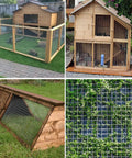 Rock Solid 304 Stainless Steel Hardware Cloth Mesh 1/4 Inch 22 Gauge Chicken Wire Fence around wooden coops and enclosures in garden.