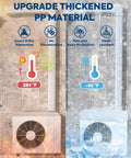 Paintable 13Ft Mini Split Line Set Cover Kit With Flexible Duct 3 Inch Decorative Cover For Indoor Outdoor HVAC Cables And Piping White Finish Easy DIY Install To Hide Wires And Create A Clean Sleek Look showing temperature resistance and material benefits.