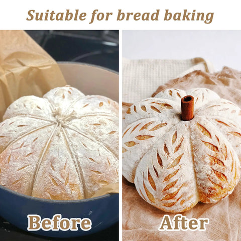 Before and after baking bread showcasing use of Food Grade Cotton Twine For Cooking And Baking 2mm Thick 8 Ply Extra Strength Kitchen Rope 328ft Beige Oven Safe For Trussing Roasts Turkey Sausage Making And Craft Projects Workhorse Kitchen String.