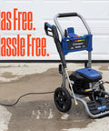 Power Through Mess With This 3400 Max PSI Electric Pressure Washer With 2 GPM Brushless Motor Onboard Soap Tank in driveway
