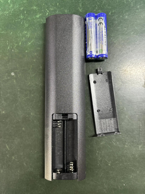 Remote control battery compartment for 100 Ft LED Outdoor String Lights With Remote Control and two AA batteries.