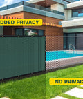 Privacy Screen Fence Mesh Shade Net For Backyard And Garden 4x25 Feet Green 150 GSM HDPE Covers 90 Percent Blockage