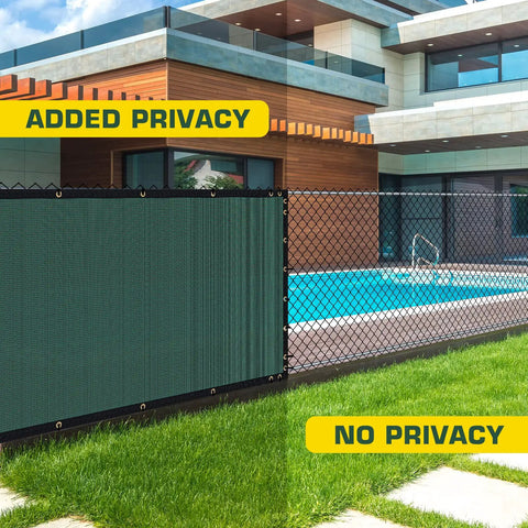 Privacy Screen Fence Mesh Shade Net For Backyard And Garden 4x25 Feet Green 150 GSM HDPE Covers 90 Percent Blockage