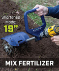 Drill Powered Cultivator Attachment For Cordless Drills, Flexible Width Up To 8 Inches, Dual handles, Tilling garden soil