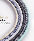 Stylish braided cord color options for 3 Outlet Power Strip Surge Protector Indoor Extension Cord 10 Ft Braided Flat Cord 16 Gauge