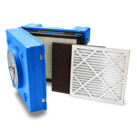 Straight Up Job Site Workhorse Air Scrubber And HEPA Air Purifier With Triple Stage Filtration And Negative Air Control For Heavy Duty Water Damage Restoration And Drywall Dust Cleanup