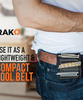 Kickass Magnetic Wristband With Thumb Loop Keeps Screws Nails And Drill Bits Locked Tight While You Tackle Projects Crafted From Reinforced Ballistic Nylon on tool belt.