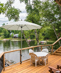 Heavy Duty Deck Umbrella Holder For Railings Adjustable Metal Mount Attaches To Balcony Or Patio Rail Easy Install Sturdy Outdoor Base For 1 To 2 Inch Poles Rust Proof Weatherproof Stand For Courtyard Boats And More