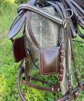 All Leather Driving Harness For Horse Drawn Carriage Brown Premium Quality Adjustable Fit For Pony To Small Horse detail view