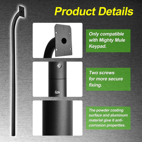 FM100 Keypad Mounting Post For Mighty Mule Digital Keypad FM137 FM136 Compatible, Ground Or Concrete Install shown