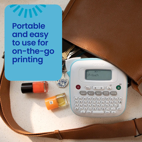 Legit Desktop Label Printer For Dorm Room And Shop Setups Game Changer Organization Hack With Vibrant Color Tape Rolls Slim Portable Frame For Quality Prints Every Time on a table with nail polish and keys.