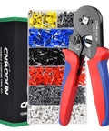 Pro Grade Ferrule Crimping Tool Kit With 1900 Wire Ferrule Terminals For AWG 23 To 7 Self Adjusting Ratchet Crimper Durable Alloy