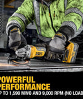 Heavy Duty 20V Brushless Cordless Angle Grinder Kit Featuring Smart Anti Rotation Safety And Portable Powerpack For Badass Metal Cutting And Grinding Tasks No Sweat in use, cutting metal.