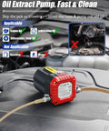12V 80W Oil Extractor Pump For Spill Free Engine Oil Changes And Fluid Transfer, Electric Oil Pump with hoses attached