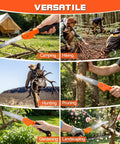 Heavy Duty 7 Inch Folding Pruning Saw With Safety Hand Guard For Quick Tree Trimming And Limb Cutting being used in various outdoor activities.