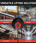 Versatile applications of Beefy Heavy Duty Hand Chain Hoist 1 Ton Lift 10 Ft Manual Lever Hoist With G80 Load Chain in construction, factories, auto repairs, and warehouses