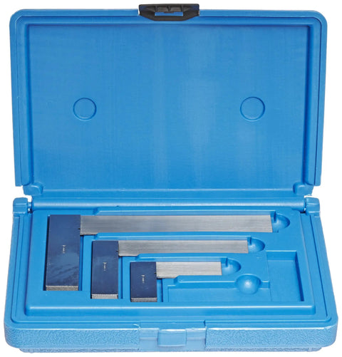 Economy Machinist Hardened Steel Square Set with 2 Inch 4 Inch and 6 Inch Blades True Right Angles Inside and Outside Ground