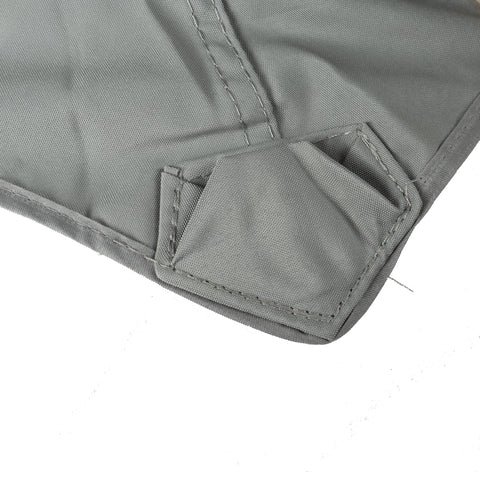 Close-up of grey fabric corner detail on Heavy Duty 10x12 Replacement Outdoor Gazebo Canopy Top With UV Protection and drainage
