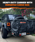 Heavy Duty Hitch Mount Cargo Carrier 60x24x6 Inches 2 Inch Receiver Folding Rack 500 Lbs Capacity All Weather Steel on SUV
